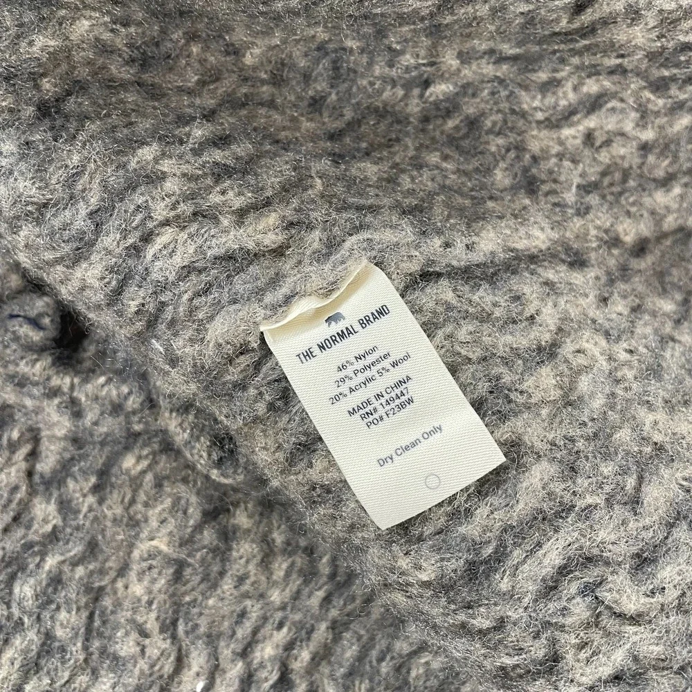 The Normal Brand Mountain Knit Poncho Womens OS‎ Wool Blend Knit Soft Comfy NEW